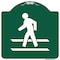 Signmission Pedestrian Crossing Heavy-Gauge Aluminum Architectural Sign, 18" x 18", GW-1818-9796 A-DES-GW-1818-9796 - alternate 1